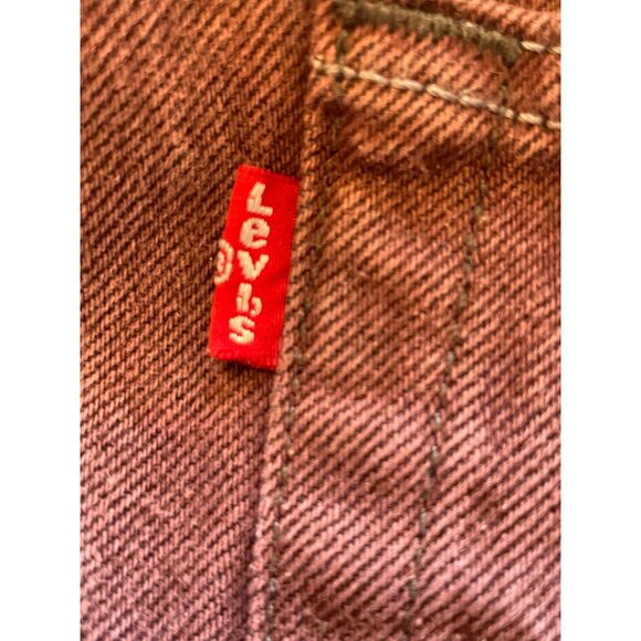 Levis 501 Mens Jeans red wash Denim Button Fly Straight Leg red wash - Picture 7 of 13